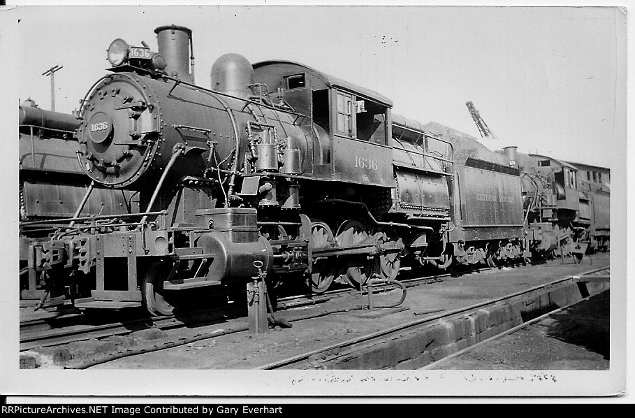 BO 2-8-0C #1636 - Baltimore & Ohio